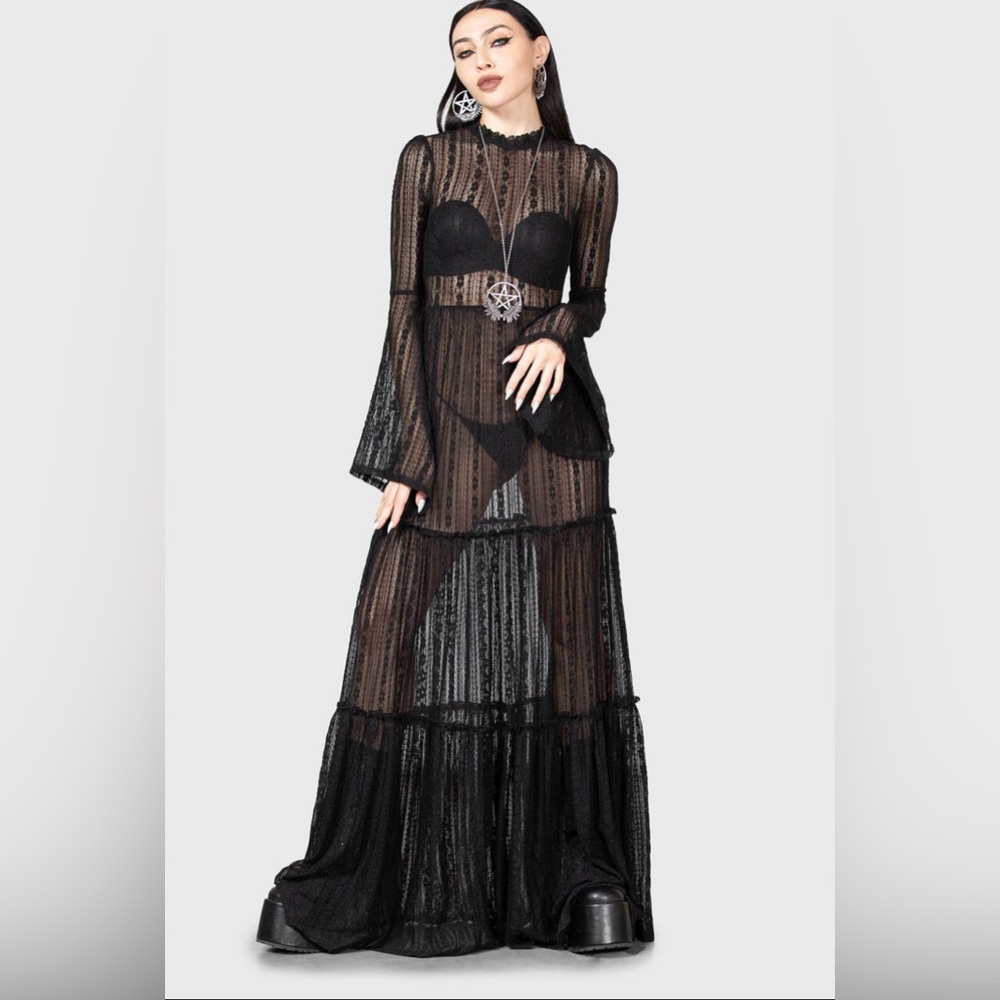Amanitas sorrow black maxi dress